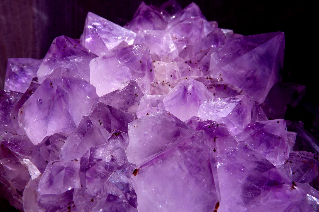 Purple Amethyst crystal