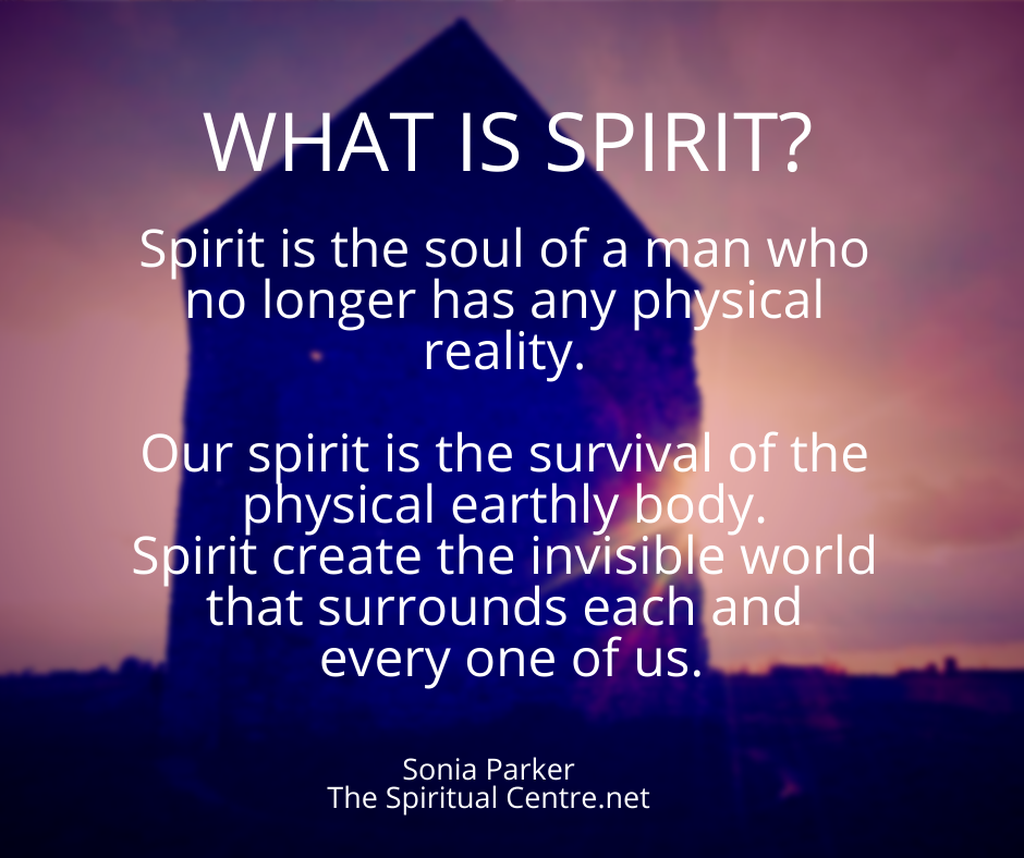 What is spirit, spirit is the soul of a man who no longer has physical reality