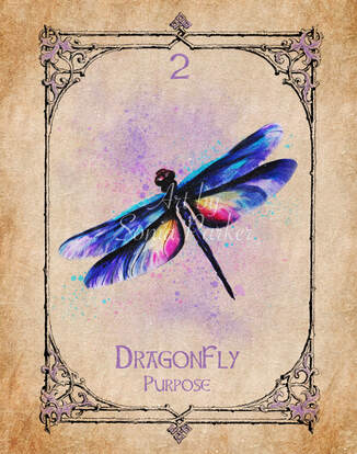 Art of Dragonfly by Sonia Parker, part of Animal Spirit Oracle Deck