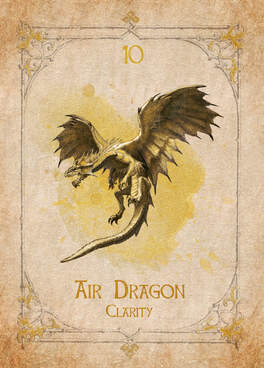 Picture of Air Dragon Card from Animal Spirit Oracle, art by Sonia Parker