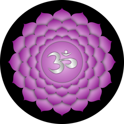 Purple symbol for the crown chakra