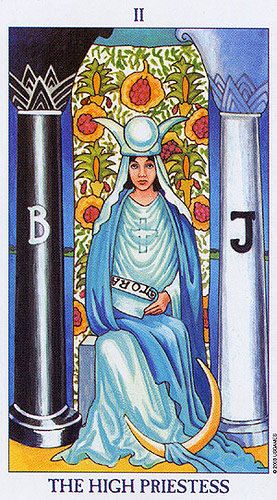 Picture of The High Priestess Tarot Card, No 2, Orange